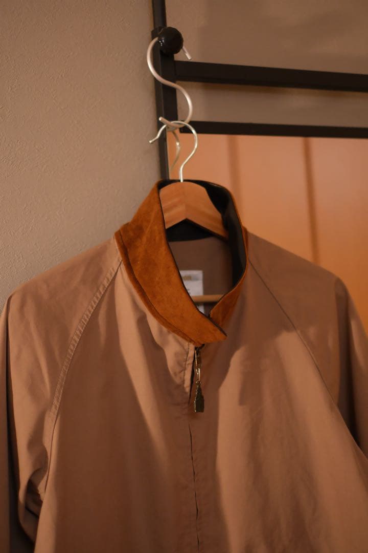 lodon fog スイングトップ カスタム 襟レザー 古着 comoli