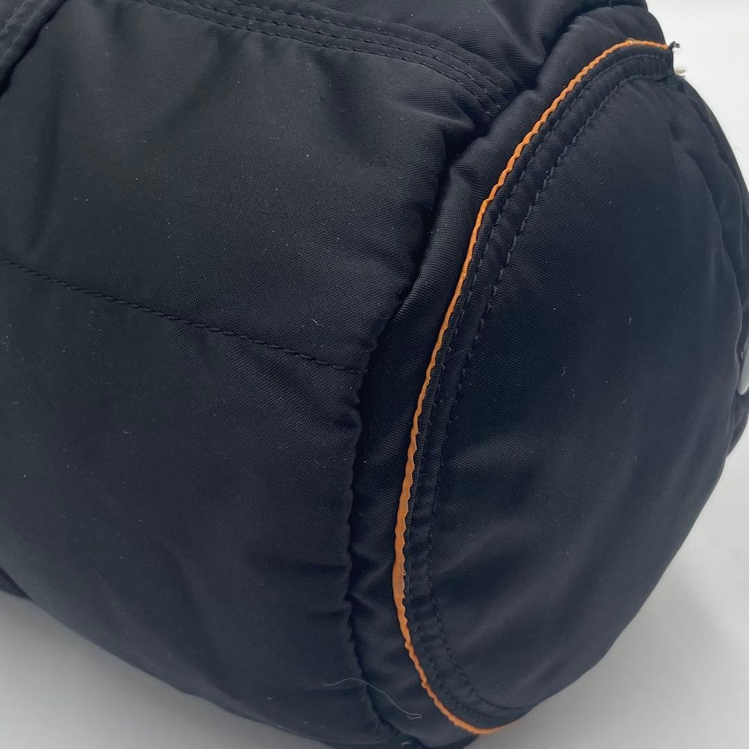 【美品】 POTER ポーター タンカー ドラム ハンドバッグ ブラック S