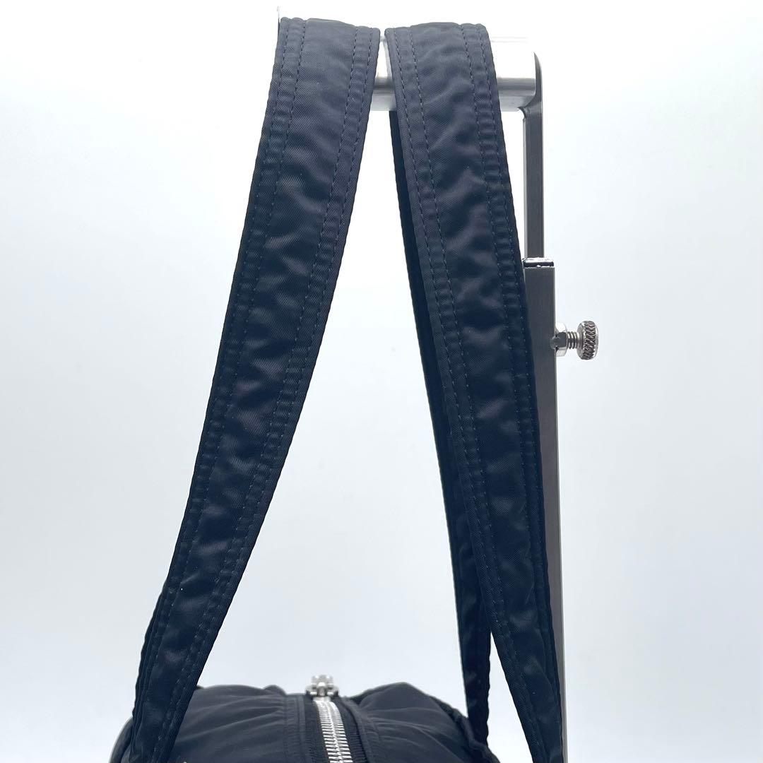 【美品】 POTER ポーター タンカー ドラム ハンドバッグ ブラック S