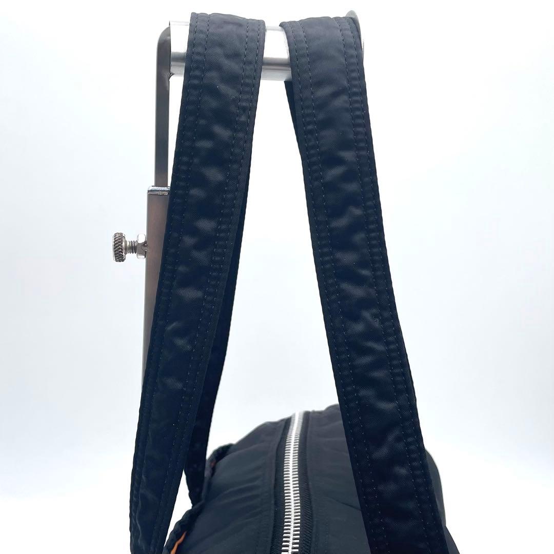 【美品】 POTER ポーター タンカー ドラム ハンドバッグ ブラック S