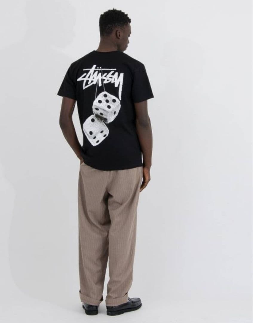 ステューシー FUZZY DICE 夏 STUSSY Tシャツ 黒 ダイス M