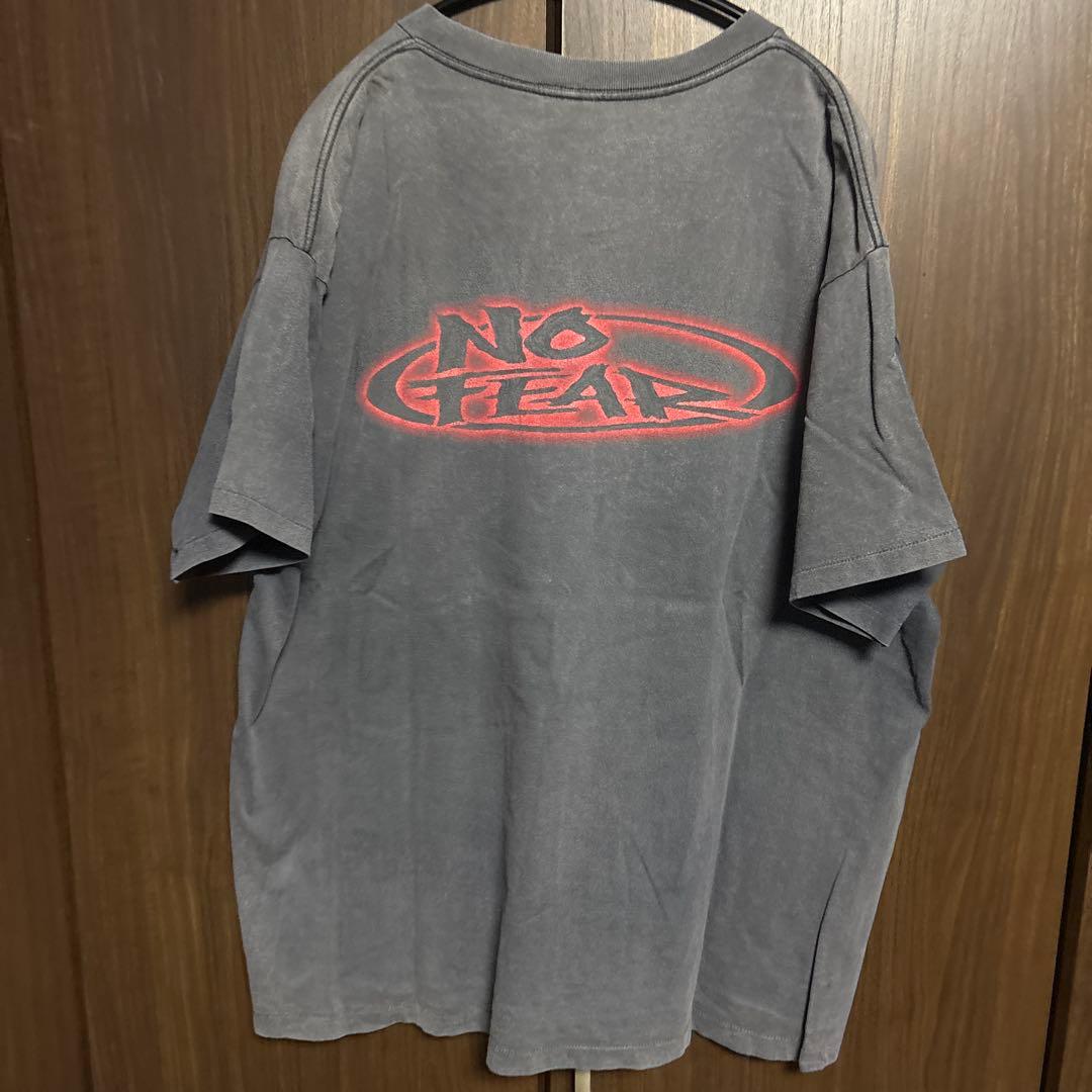 90s USA製 No fear XLサイズ　鬼フェード　Tシャツ　ブラック