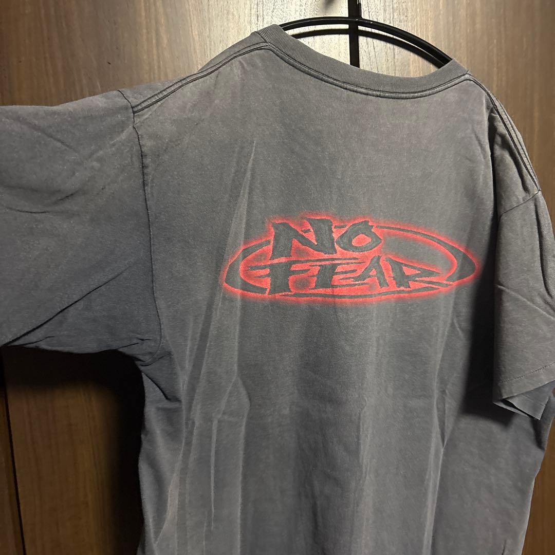 90s USA製 No fear XLサイズ　鬼フェード　Tシャツ　ブラック
