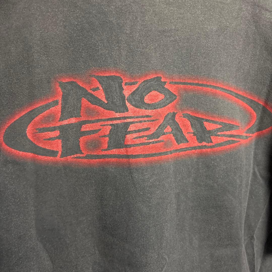 90s USA製 No fear XLサイズ　鬼フェード　Tシャツ　ブラック