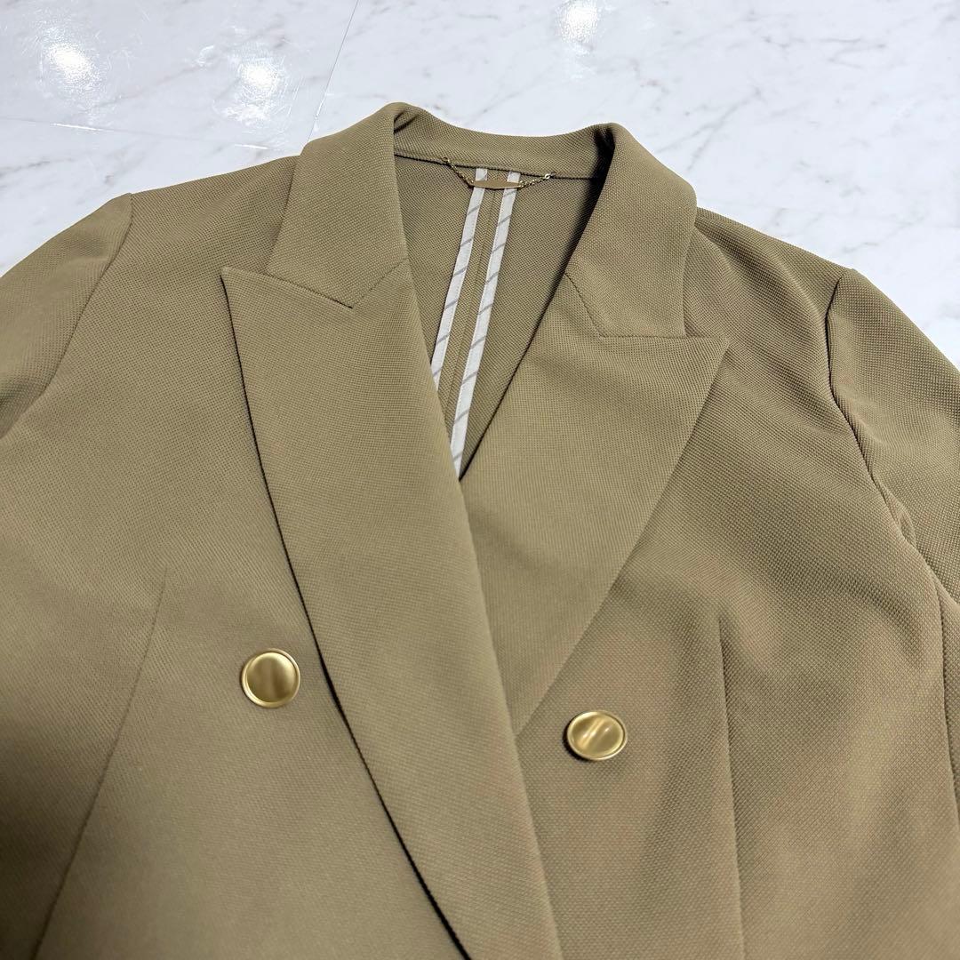 【美品】完売品✨️アルアバイル レノクロスダブルブレストジャケット 金釦 ベージュ