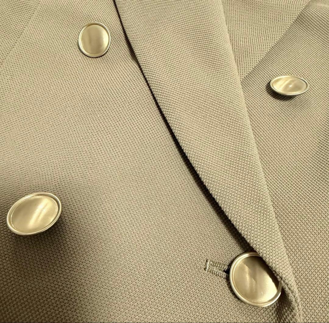 【美品】完売品✨️アルアバイル レノクロスダブルブレストジャケット 金釦 ベージュ