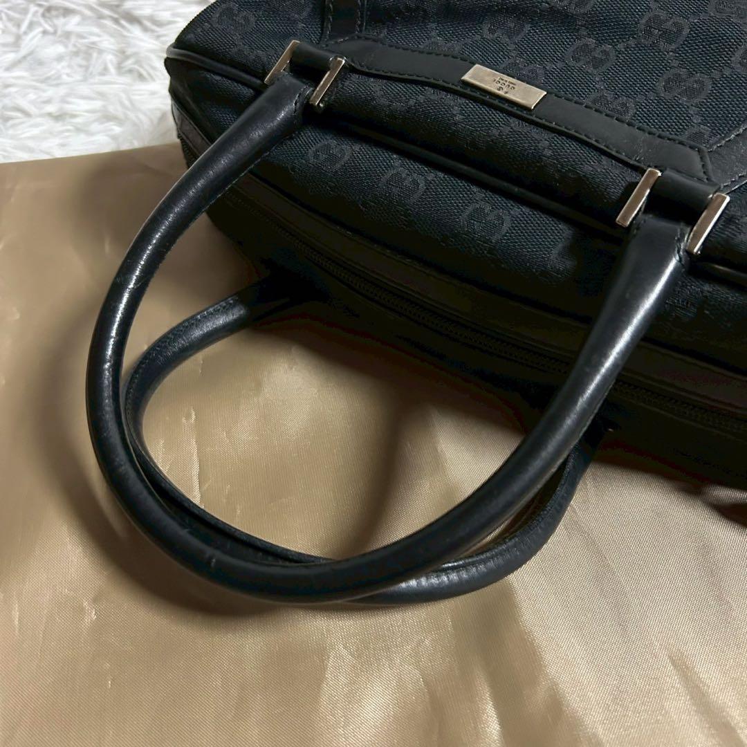 【美品】 GUCCI グッチ GGキャンバス ハンドバッグ レザー ミニボストン