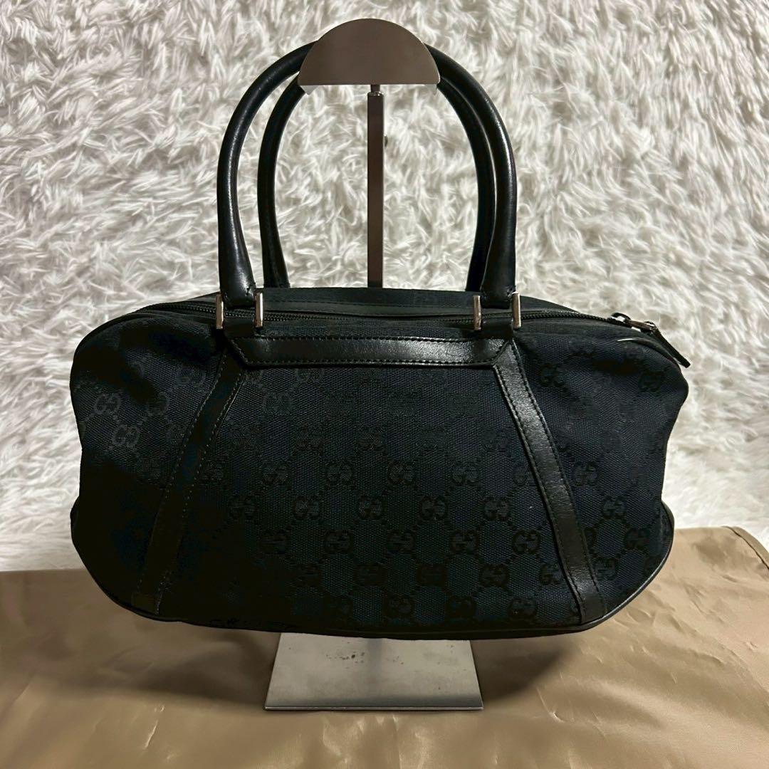 【美品】 GUCCI グッチ GGキャンバス ハンドバッグ レザー ミニボストン