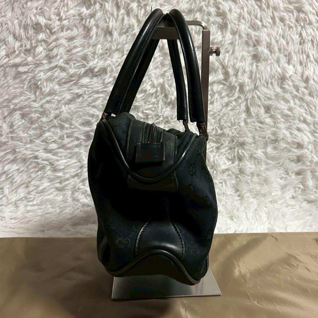 【美品】 GUCCI グッチ GGキャンバス ハンドバッグ レザー ミニボストン