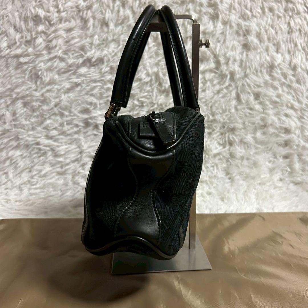 【美品】 GUCCI グッチ GGキャンバス ハンドバッグ レザー ミニボストン