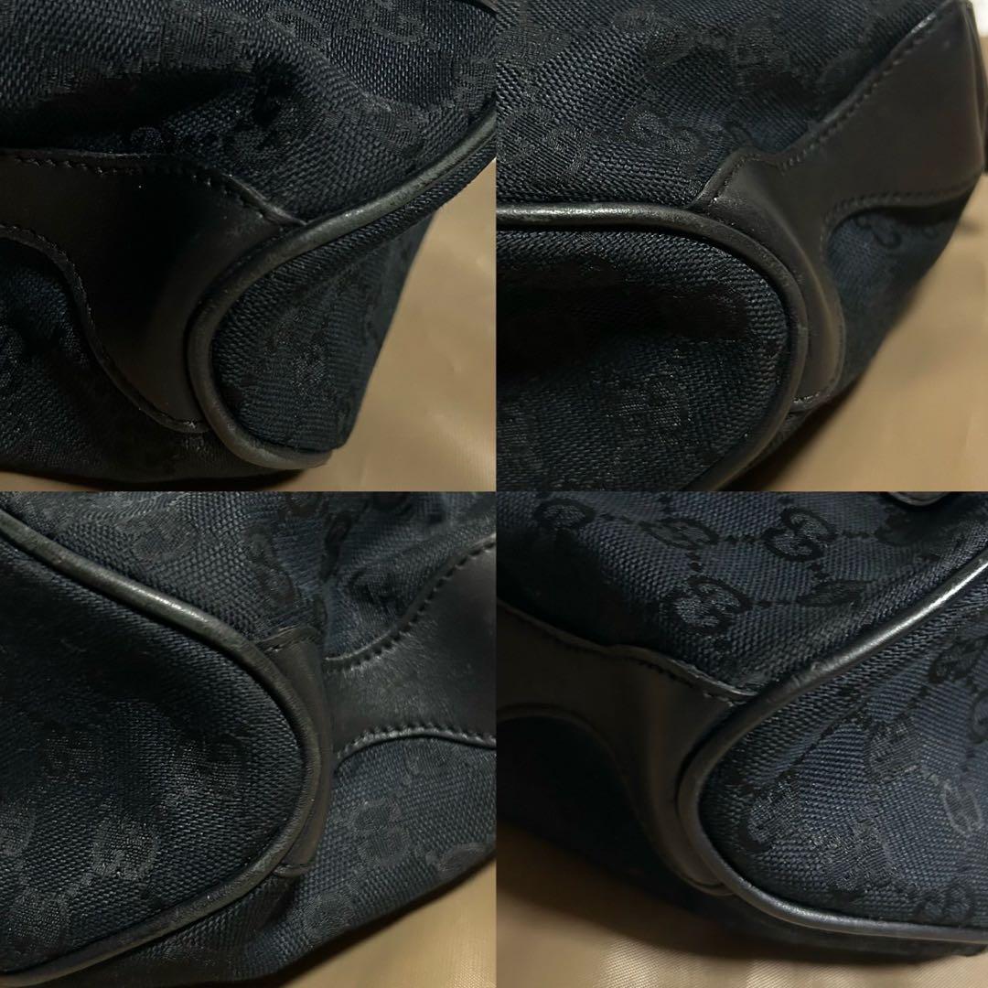 【美品】 GUCCI グッチ GGキャンバス ハンドバッグ レザー ミニボストン
