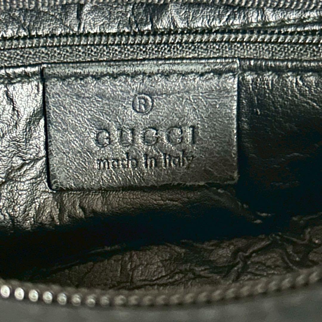 【美品】 GUCCI グッチ GGキャンバス ハンドバッグ レザー ミニボストン
