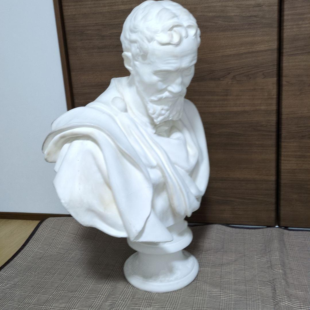 ミケランジェロ　胸像　石膏像　デッサン　芸術　美術　画家　彫刻　教材