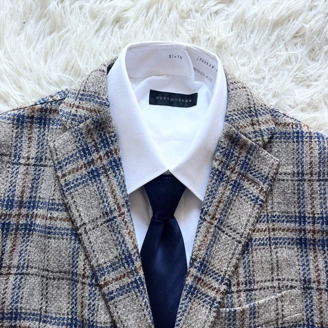 <極美品>BOGLIOLI dover ベージュ ツイードジャケット サイズ48