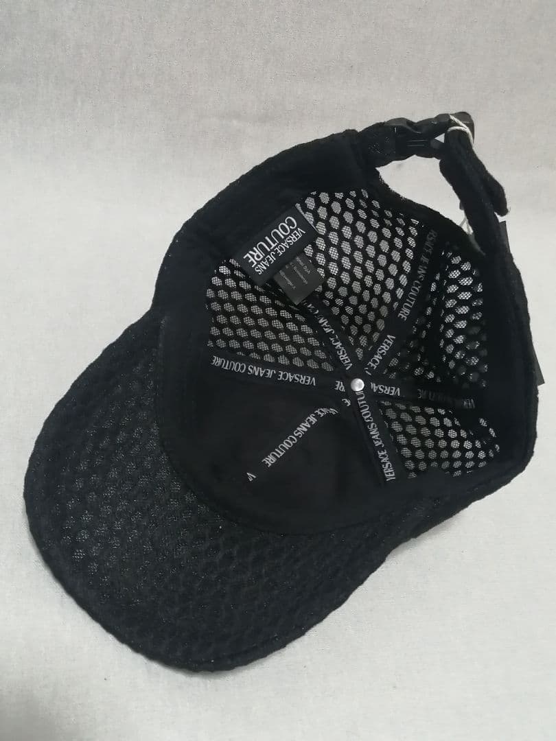 ♂♀新品・キャップ【Versace Jeans Couture】総メッシュ　黒