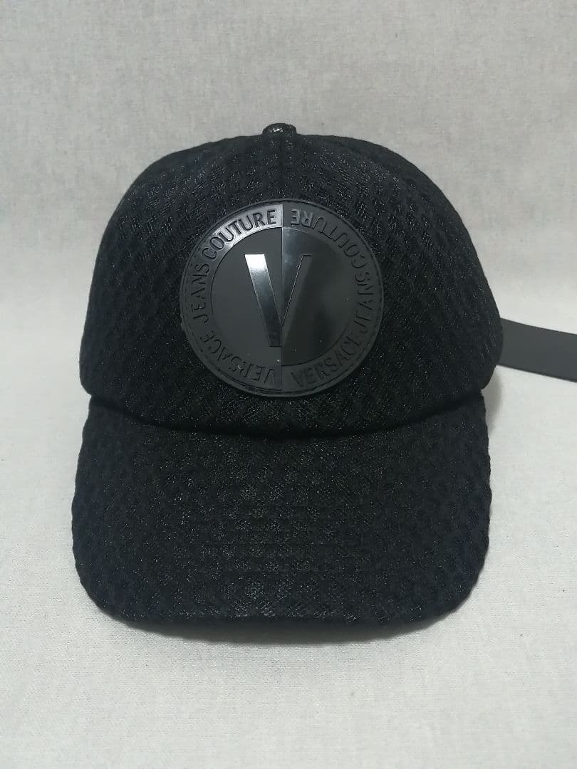 ♂♀新品・キャップ【Versace Jeans Couture】総メッシュ　黒
