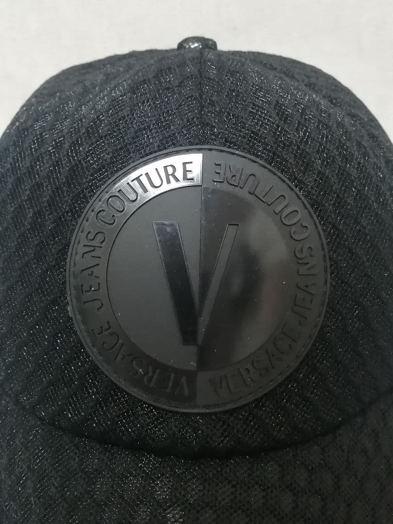 ♂♀新品・キャップ【Versace Jeans Couture】総メッシュ　黒