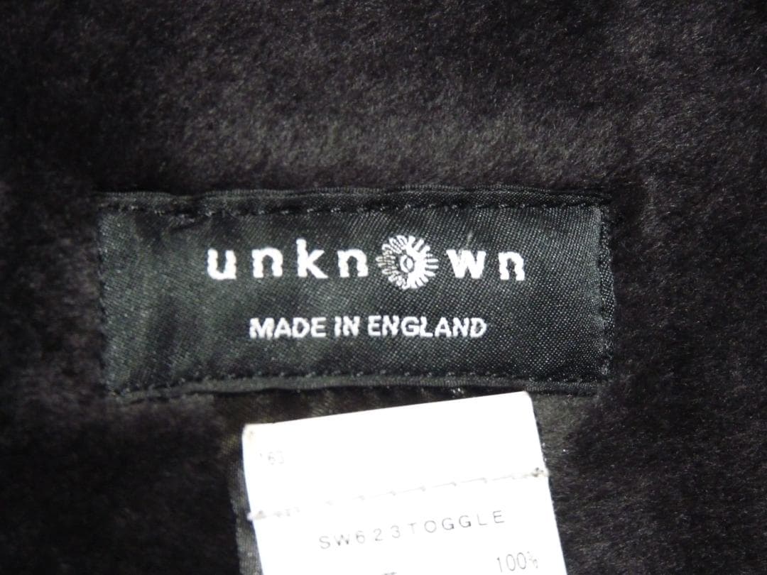 unknown　アンノウン　羊革　スウェード　ダッフルコート　ダークグリーン