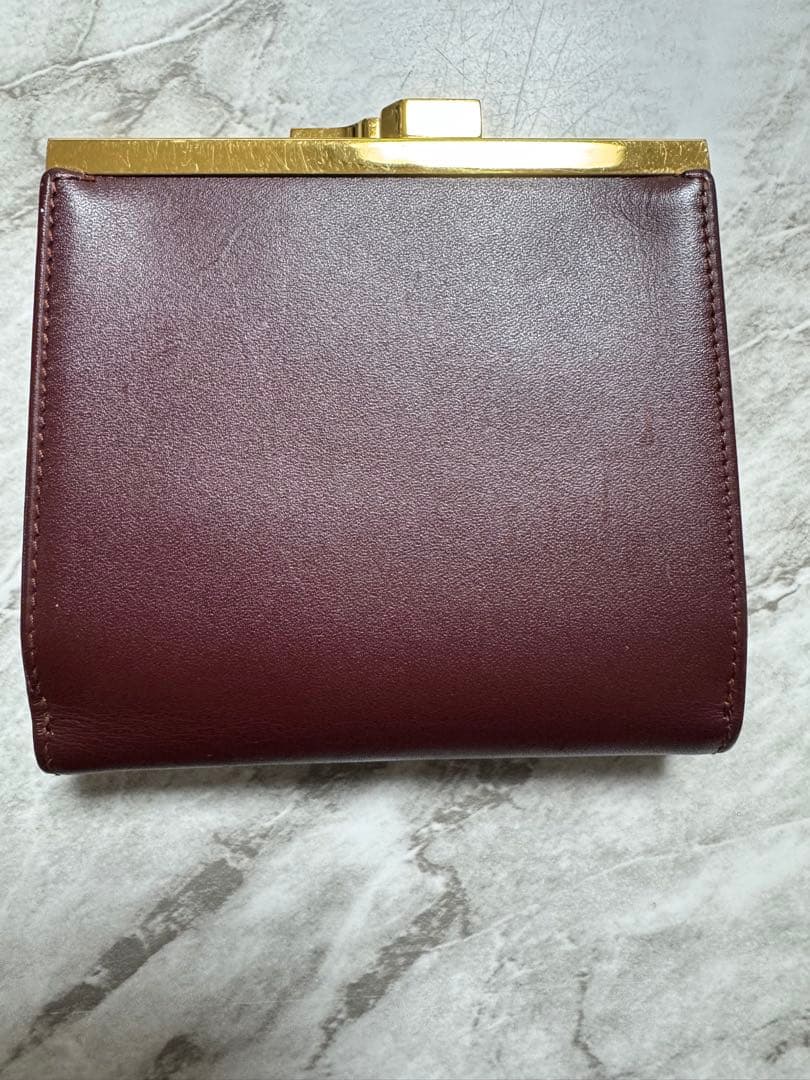 Cartier カルティエ レザー 三つ折り財布 サイフ マスト ボルドー
