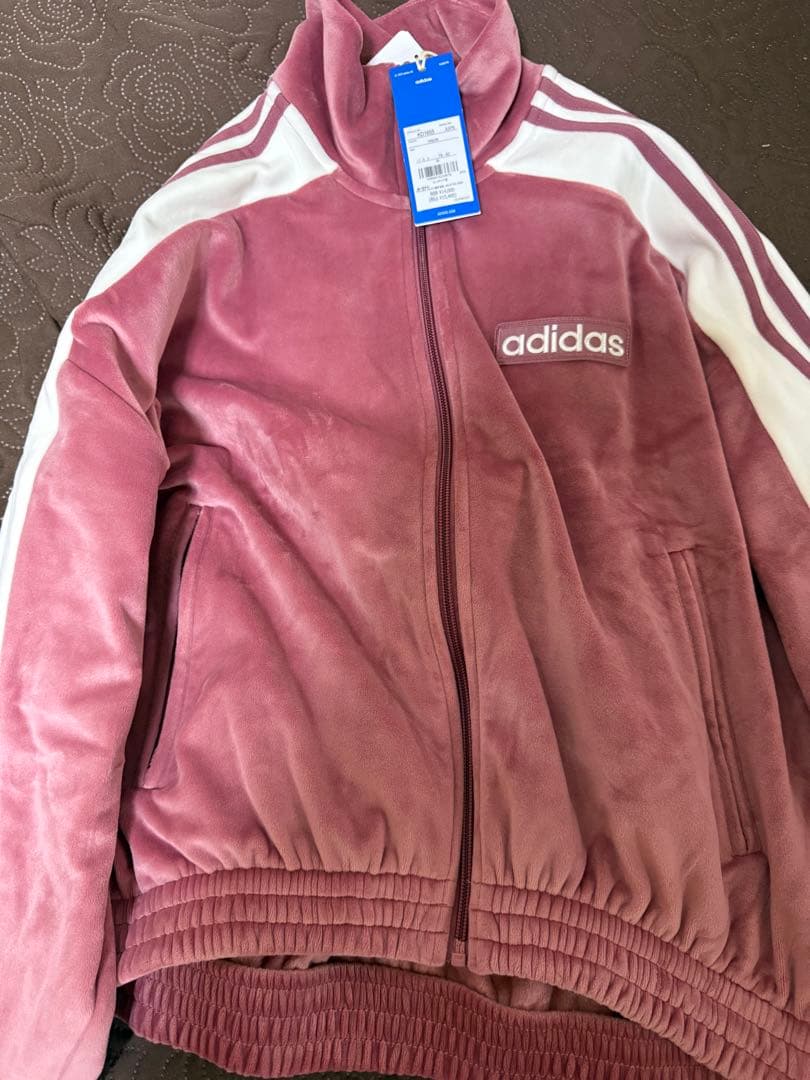 adidas w adibreak velour tt pink M 上下セット