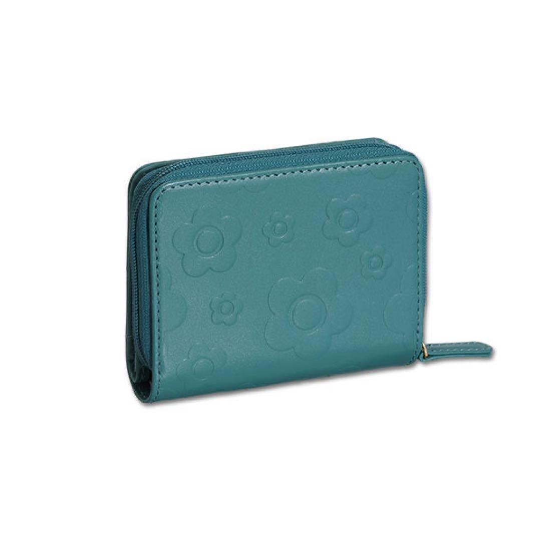 【新品・未使用品】デイジーエンボスフロート ウォレット（グリーン）