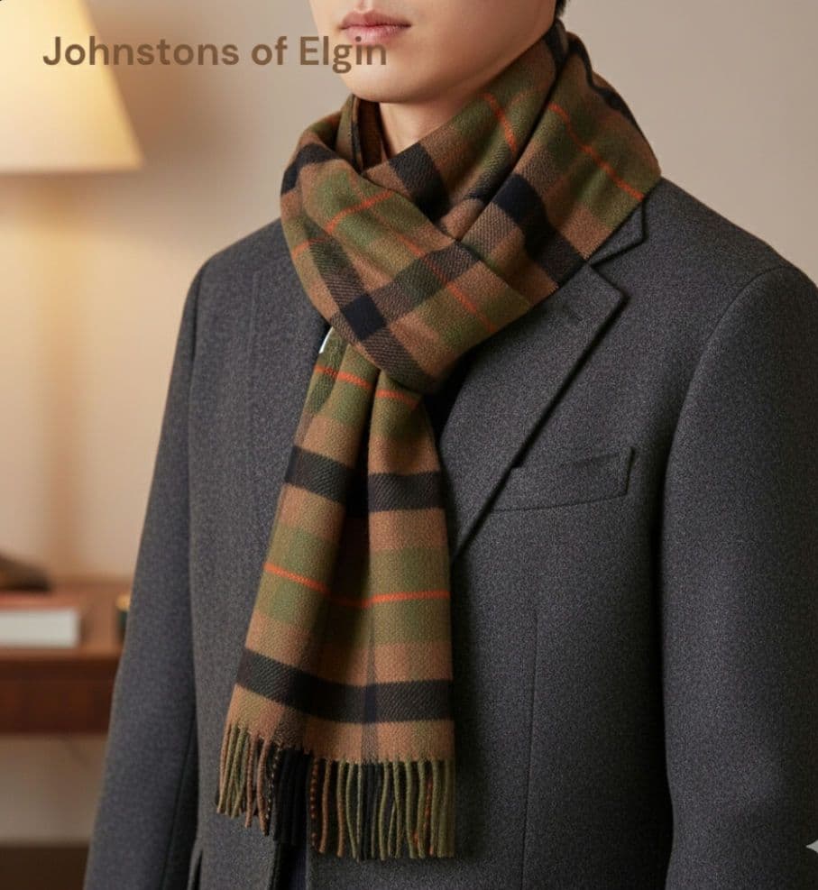【新品級✨️】Johnstons of Elgin 　カシミヤ100%マフラー