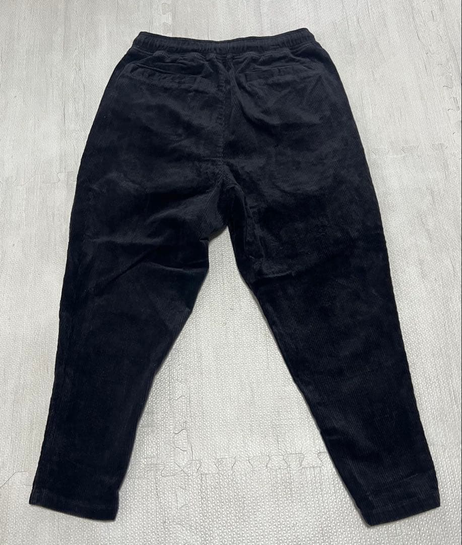 カンビオ　コーデュロイ　サルエルテーパードパンツ　黒
