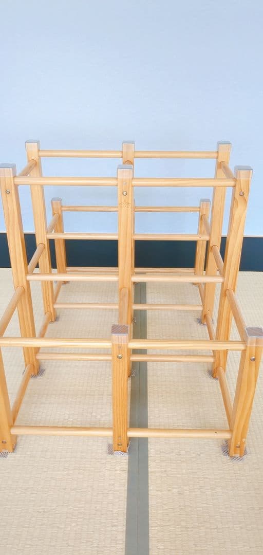 【良品】木製ジャングルジム　リズキズ