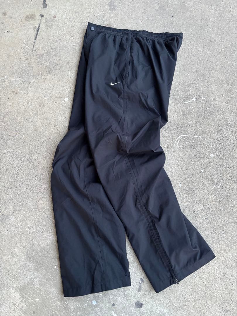 NIKE 00s ナイロンパンツ ワイド ブラック L