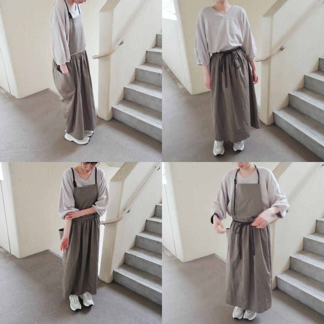 3wayエプロン◯リネンブラック
