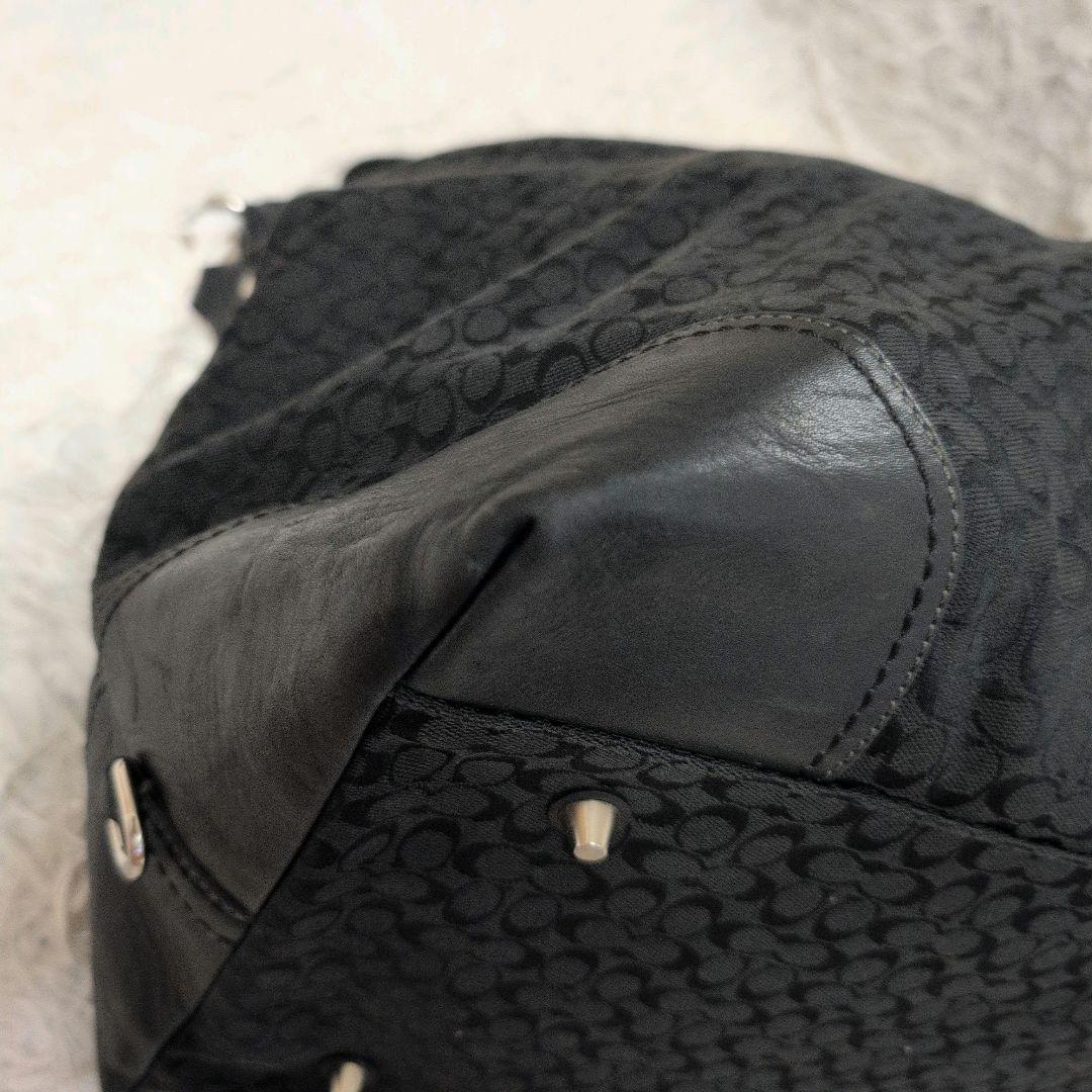 極美品 COACH コーチ シグネチャー 2WAY ボストンバッグ キャンバス