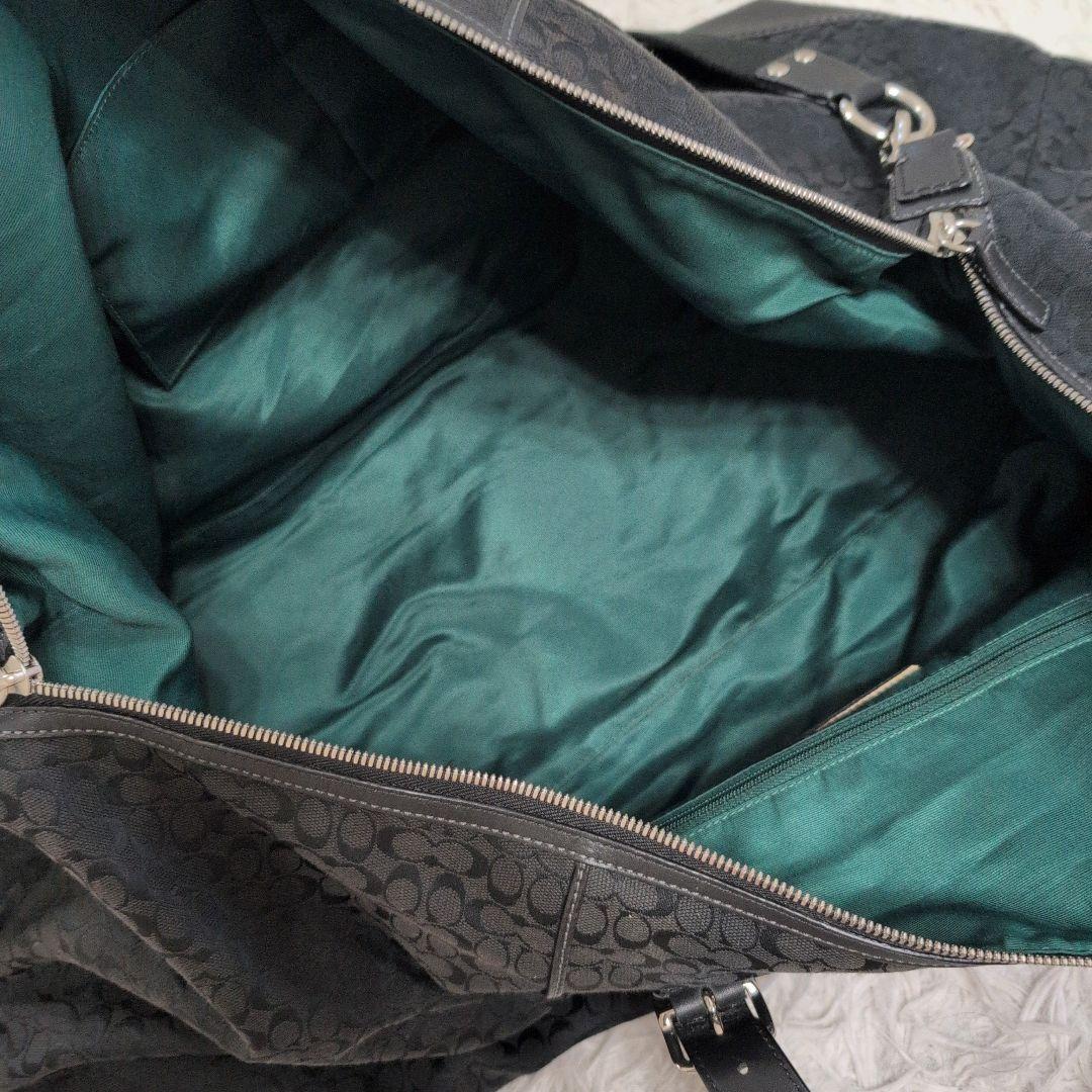 極美品 COACH コーチ シグネチャー 2WAY ボストンバッグ キャンバス