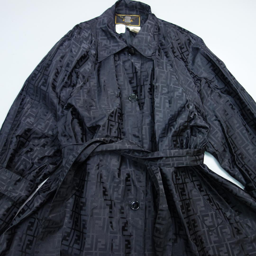U*i様 9160美品 90s Fendi フェンディ ズッカ柄 ステンカラーコ