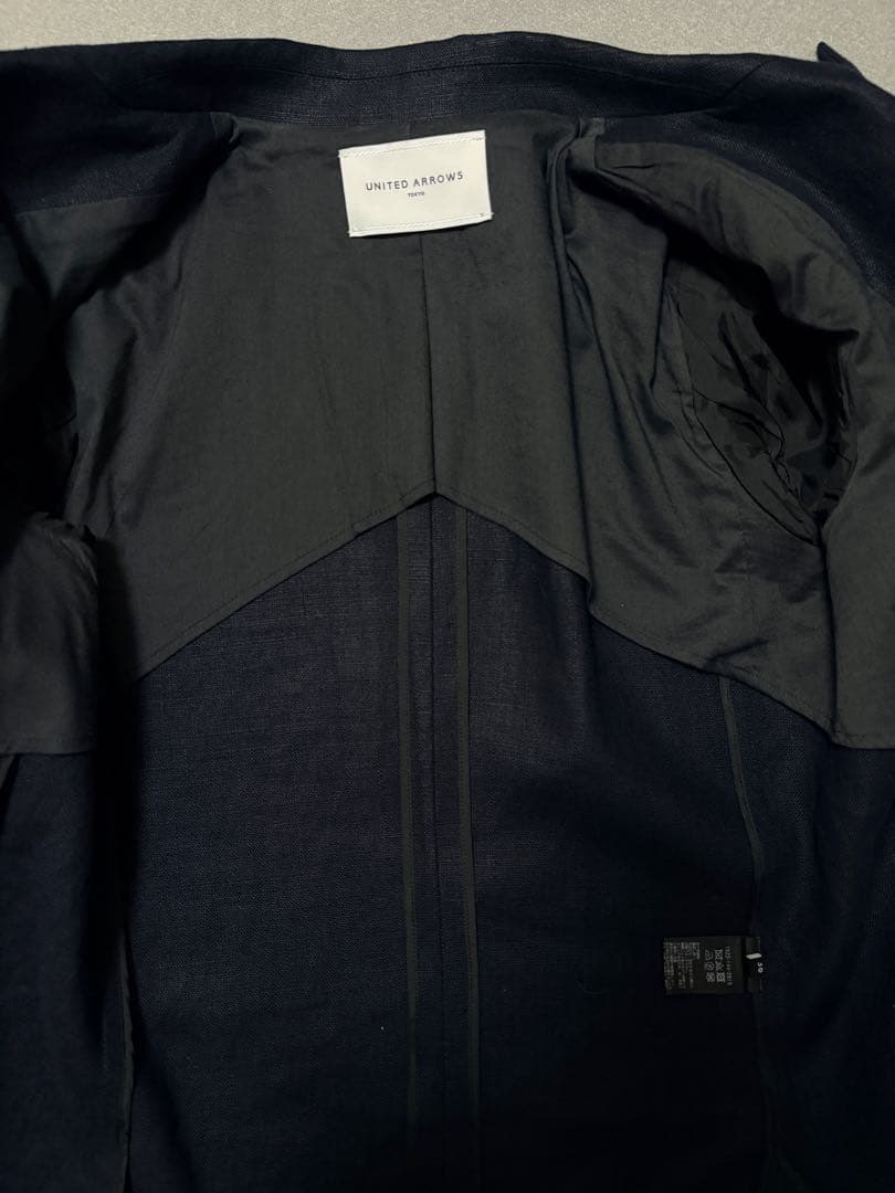 united arrows リネン ダブルブレスト テーラードジャケット36