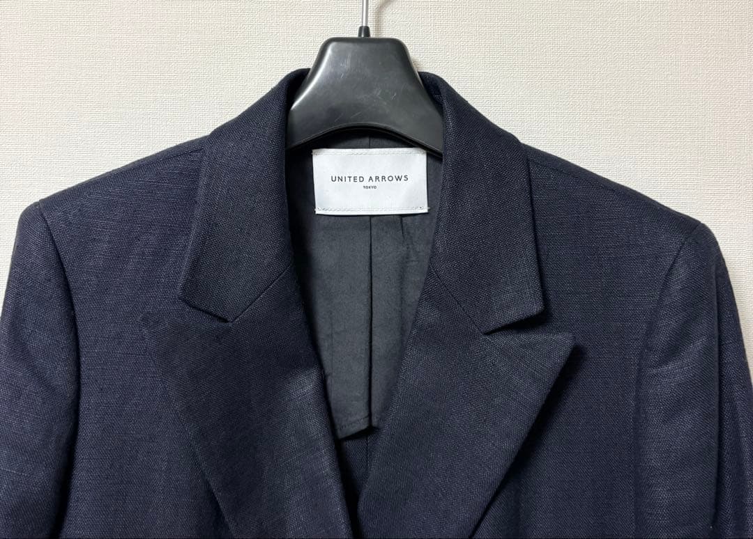 united arrows リネン ダブルブレスト テーラードジャケット36