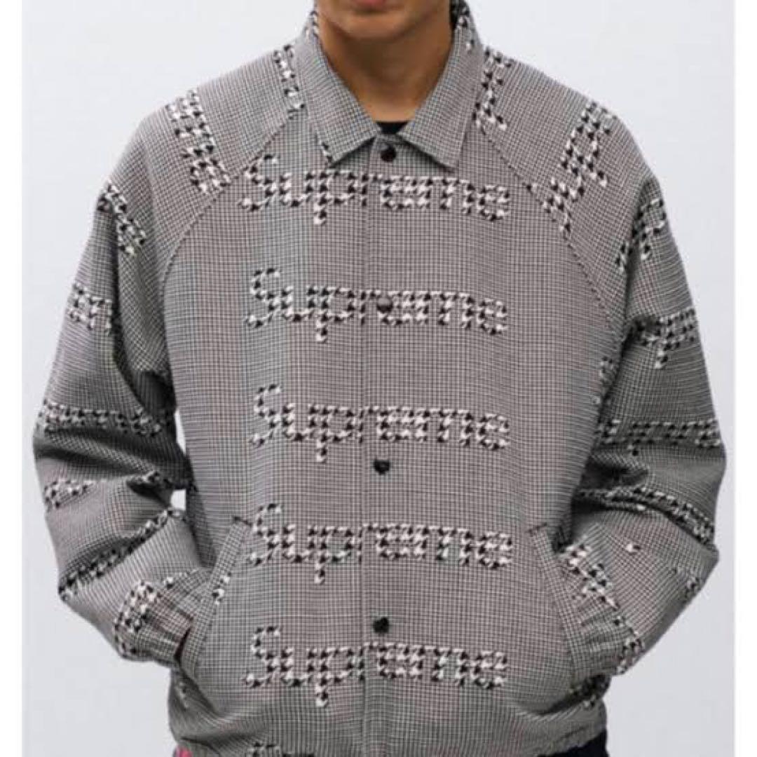 激レアSupreme Houndstooth Logos Snap Jacket