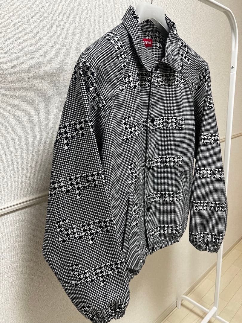 激レアSupreme Houndstooth Logos Snap Jacket