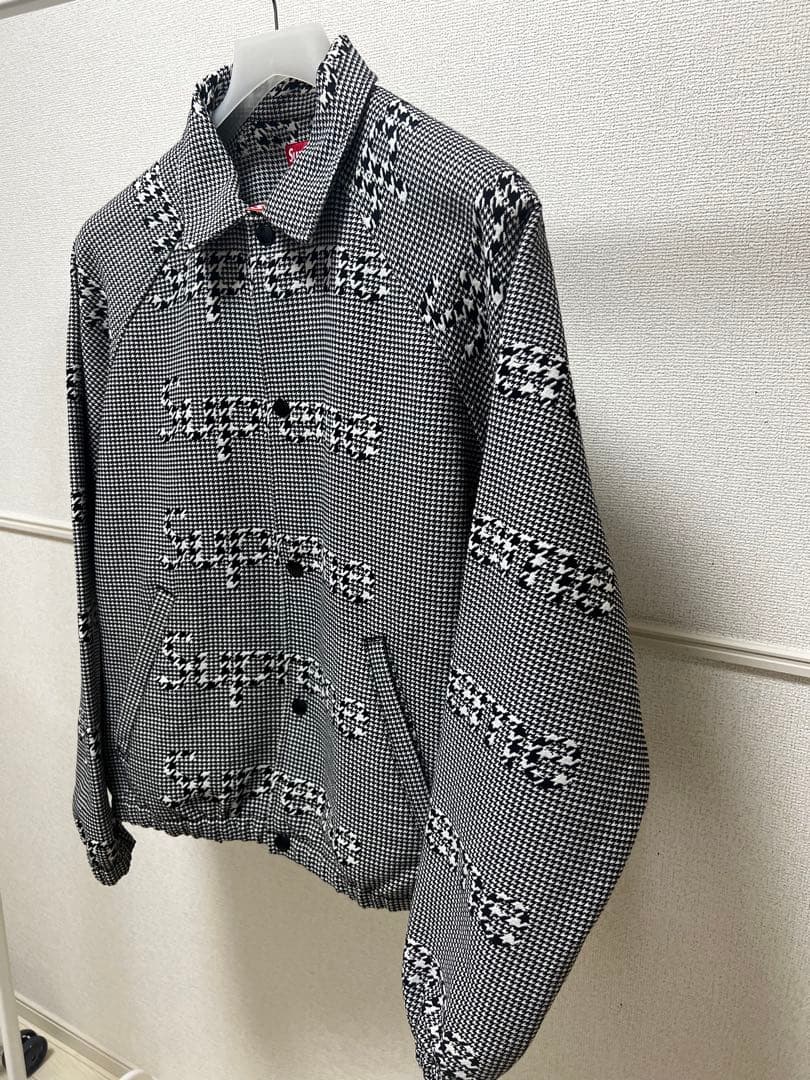激レアSupreme Houndstooth Logos Snap Jacket