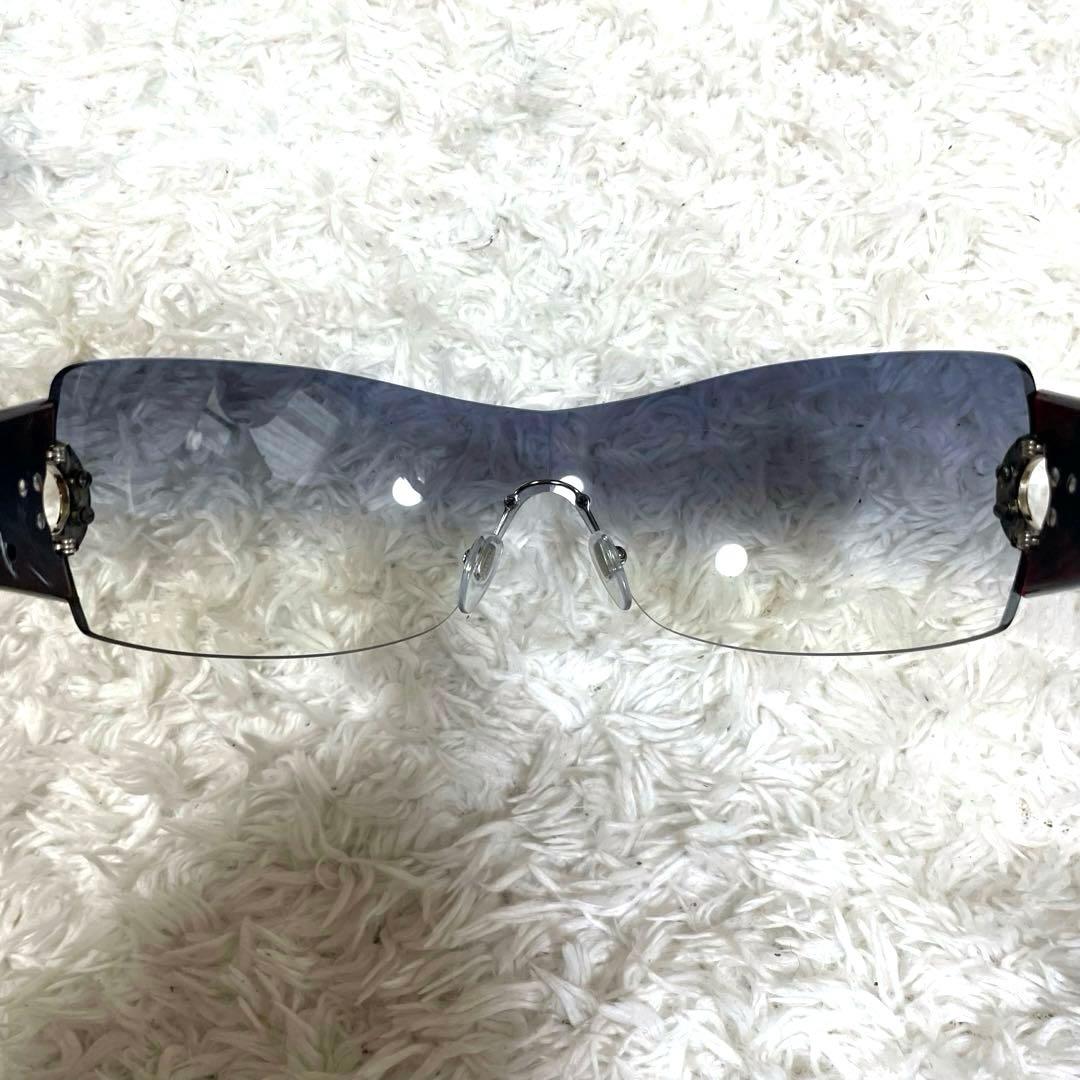 極美品✨ブルガリ　フラワービジュー　サングラス　スワロフスキー　グラデーション