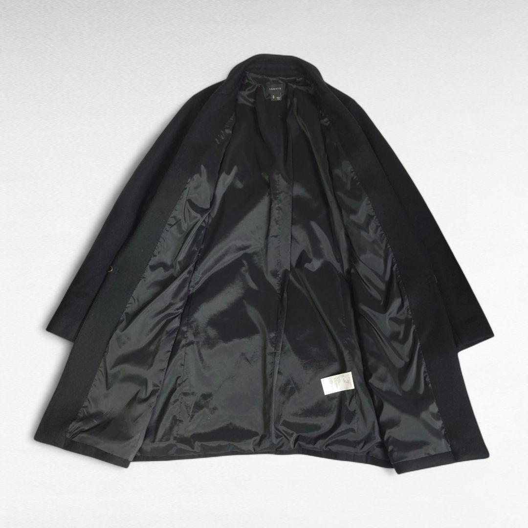 美品 Theory 滝沢眞規子　チェスターテーラードコート カシミヤ混　黒　S