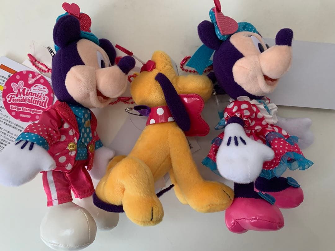 ディズニーパルパルーザ　ミニーのファンダーランド ぬいぐるみバッジ3体セット