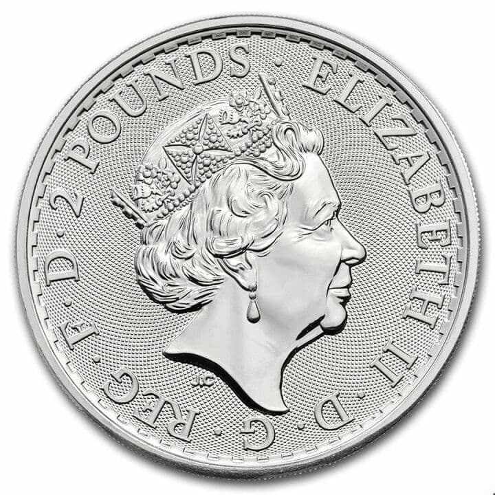 【エリザベス女王肖像】英国ブリタニア銀貨 1oz. 2021年版