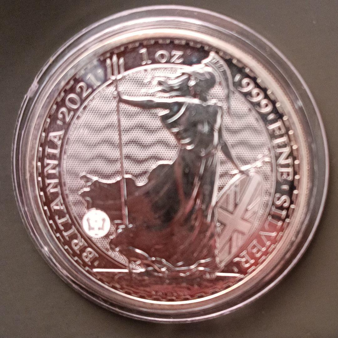 【エリザベス女王肖像】英国ブリタニア銀貨 1oz. 2021年版