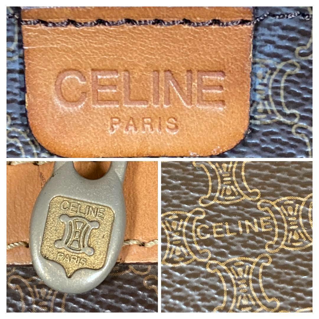 CELINE セリーヌ ボストンバッグ 旅行用 マカダム ブラウン レディース