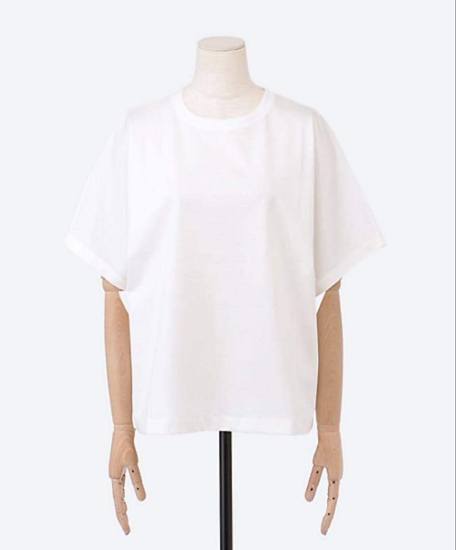 ebure ピュアオーガニックバイオクルーネックカットソー 白 黒 2枚セット