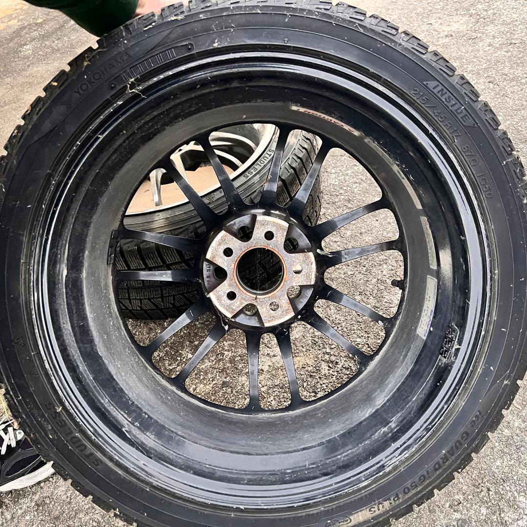 鍛造Rays VOLK RACING RE30 8J PCD100 スタッドレス