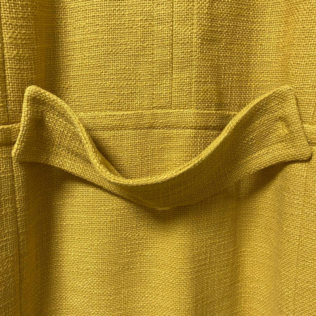 本日限定‼️【’S MaxMara】ツイード ノーカラーコート 36/S イエロー
