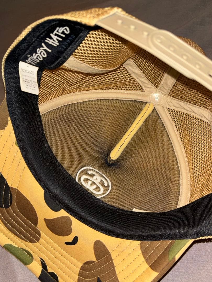 STUSSY×A BATHING APE 1ST CAMO 30周年記念キャップ