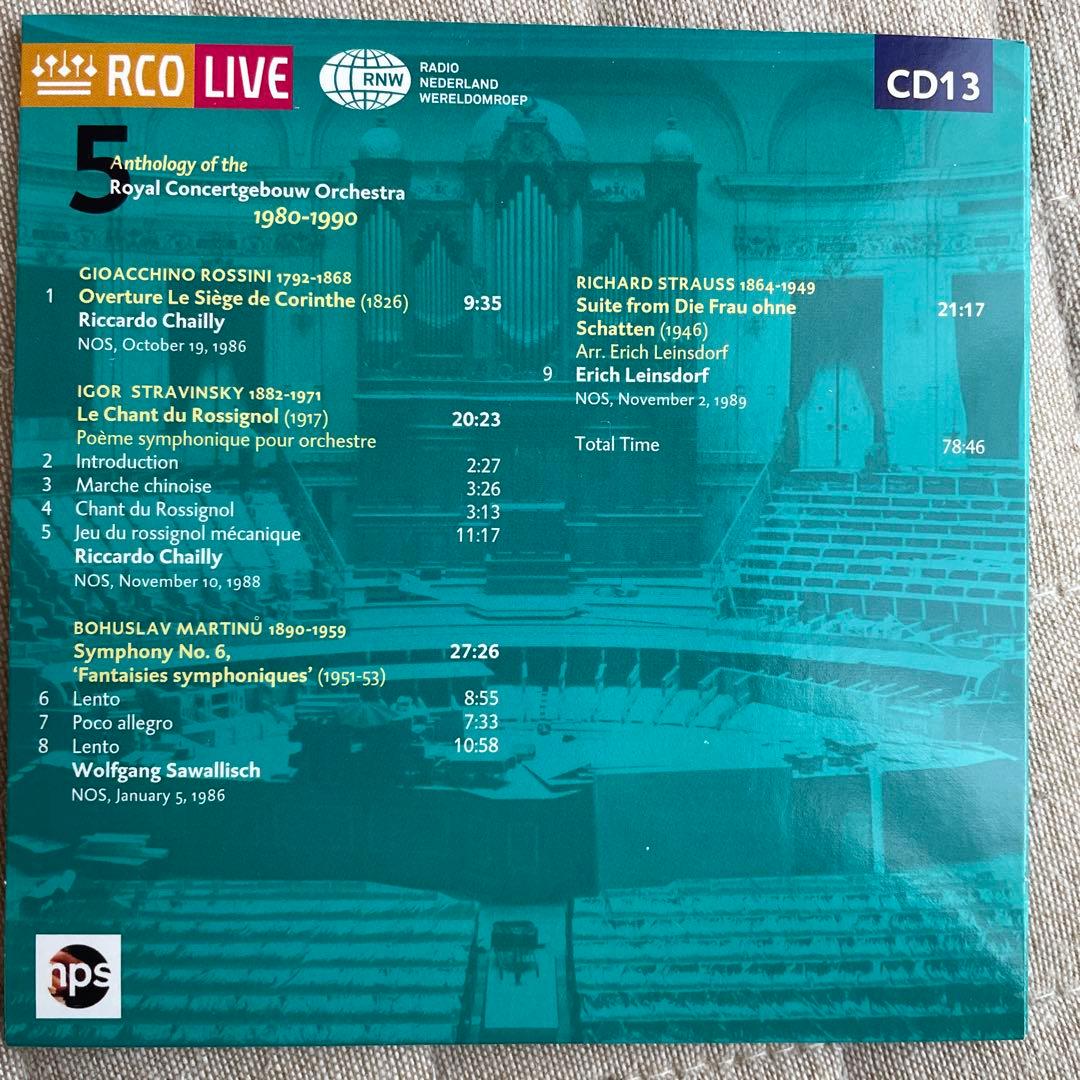 RCO LIVE 14CDコンセルトヘボウ・アンソロジー1980-90ライブ録音
