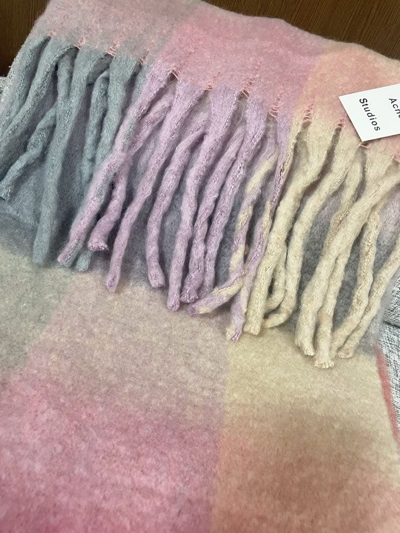 み*み様 新品未使用　Acne Studios モヘアチェックスカーフ　マフラー